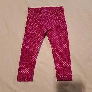 Tea Collection girls 9-12 months purple with pink dot leggings